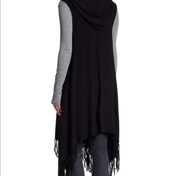 Lovestitch Hooded Fringe Vest - Picture 2 of 9